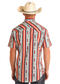 Rock & Roll Aztec Stripe Print Short Sleeve Snap Shirt
