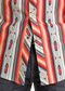 Rock & Roll Aztec Stripe Print Short Sleeve Snap Shirt