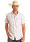 Rock & Roll Men's TEK Longhorn Print Short Sleeve Shirt