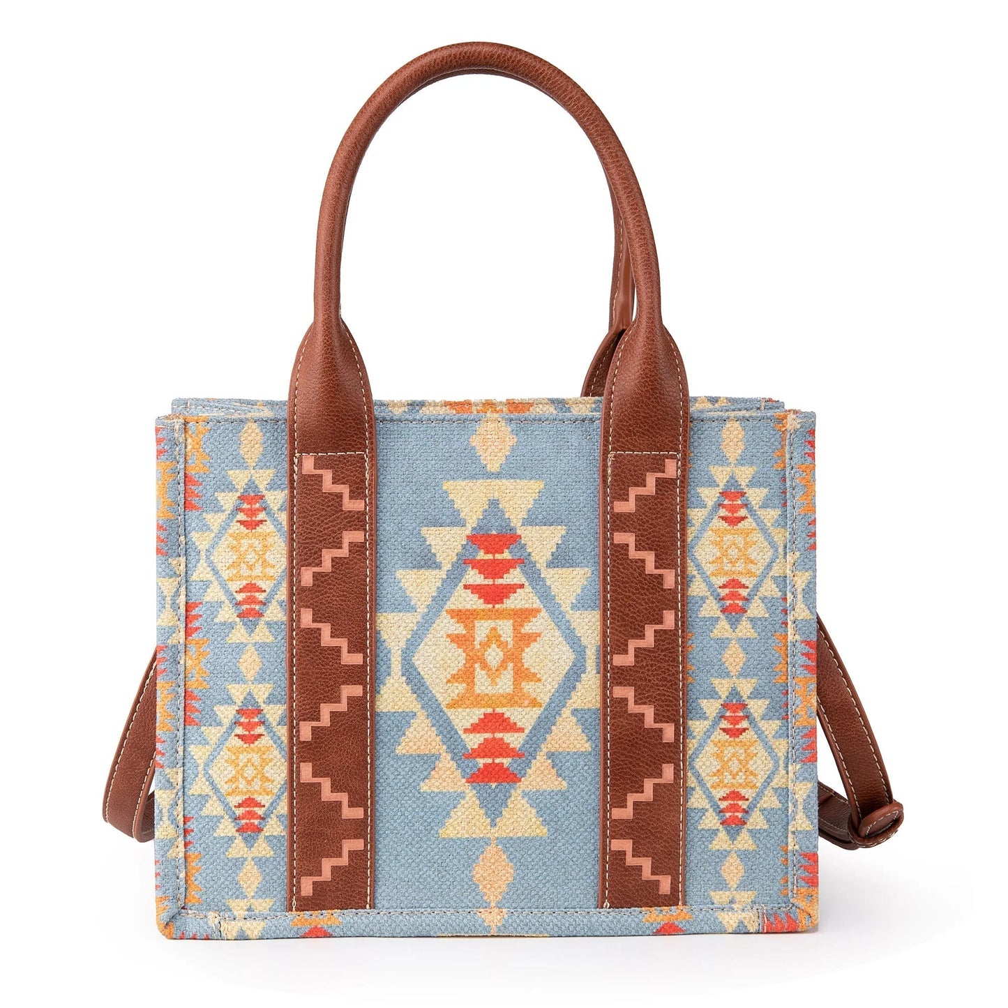 Wrangler Southwestern Print Small Canvas Tote/Crossbody