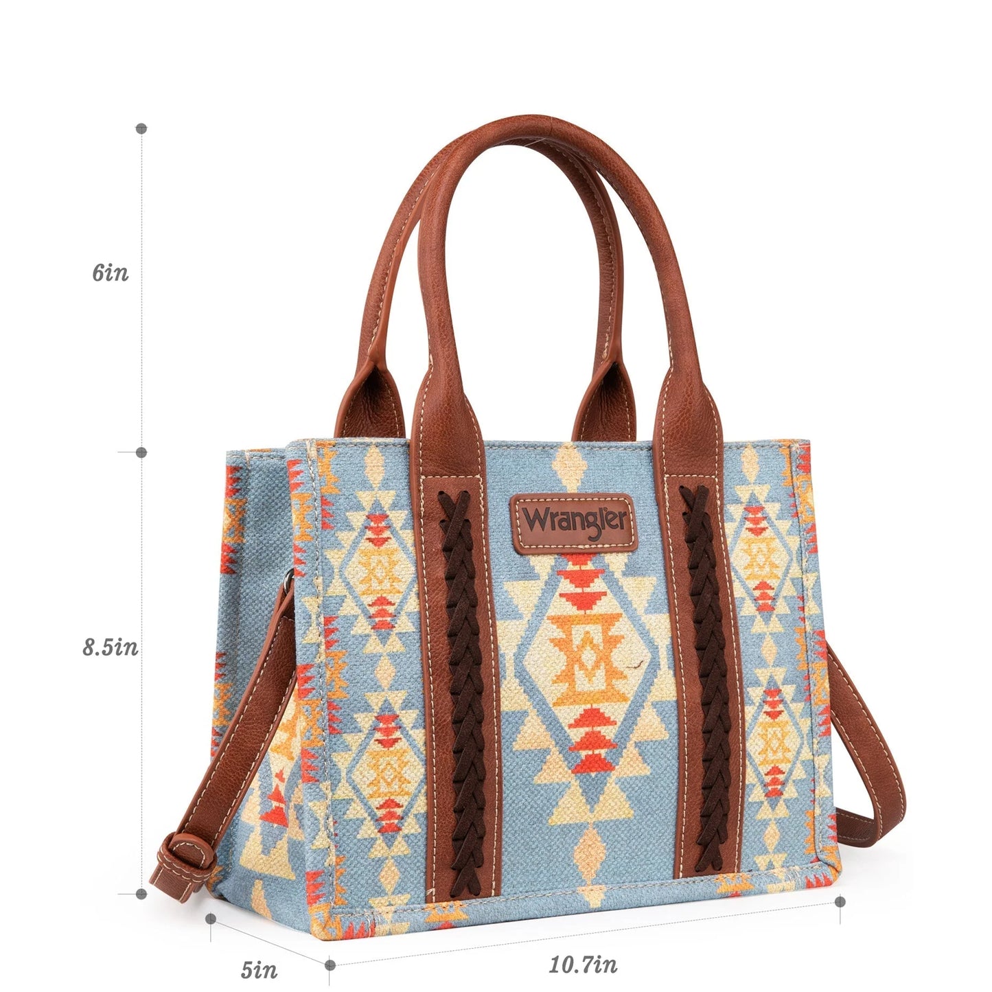 Wrangler Southwestern Print Small Canvas Tote/Crossbody