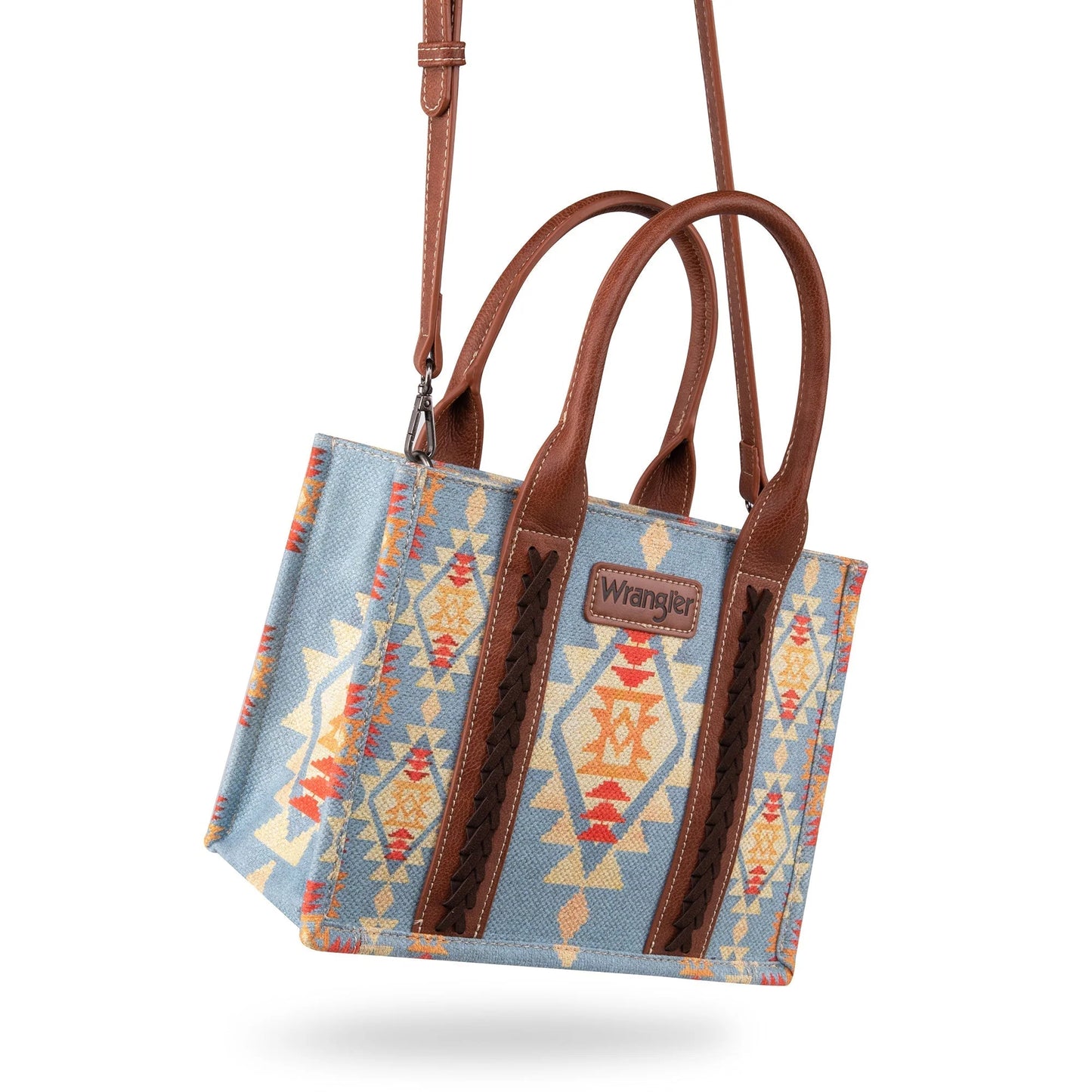 Wrangler Southwestern Print Small Canvas Tote/Crossbody