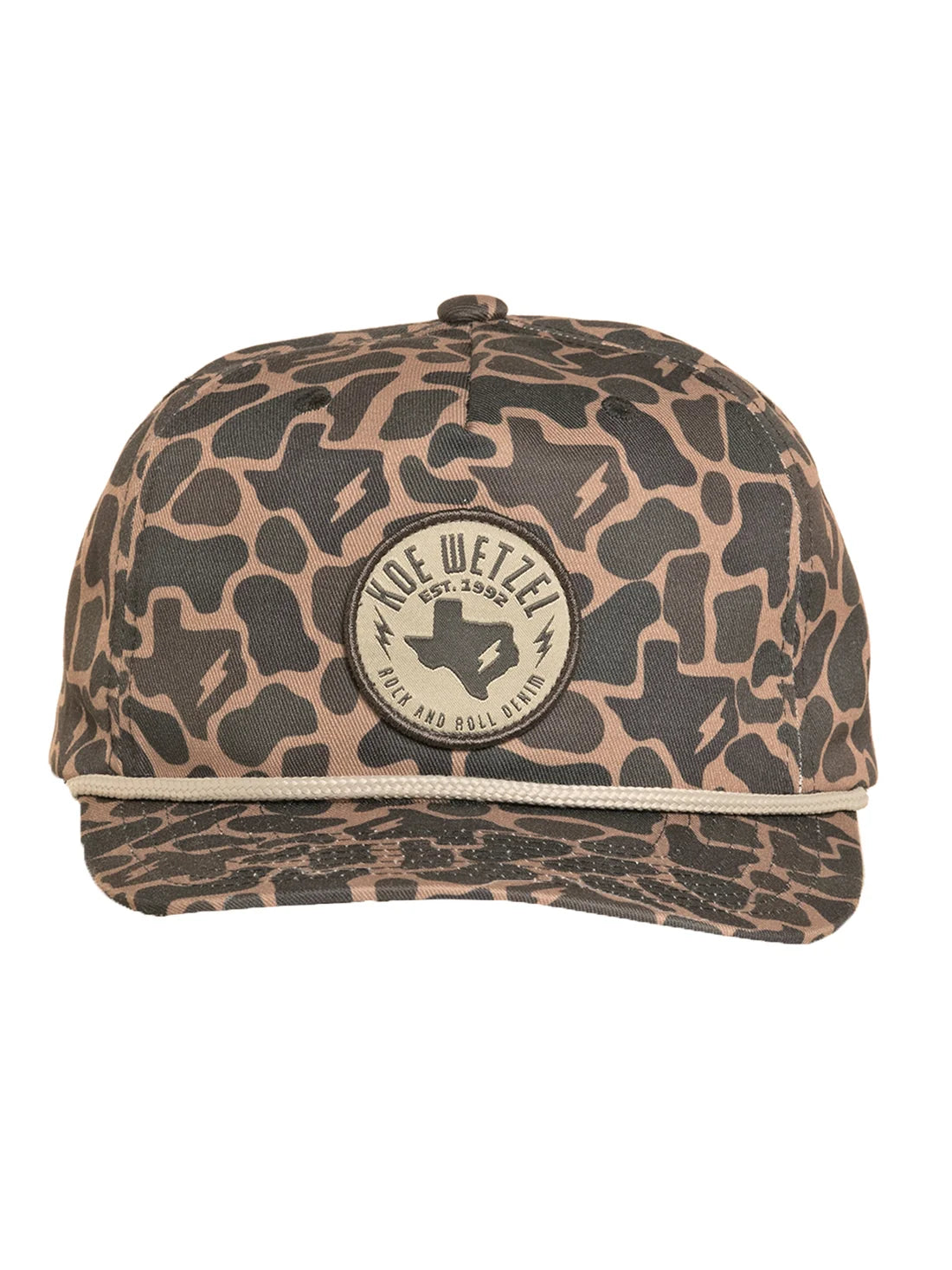 Rock and Roll Koe Wetzel Camo Snapback Cap