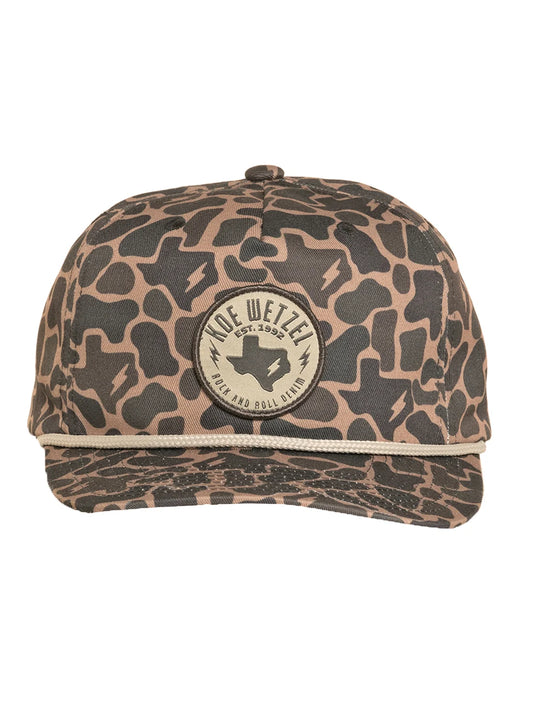 Rock and Roll Koe Wetzel Camo Snapback Cap