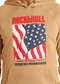 Rock & Roll Denim Graphic Flag Hoodie