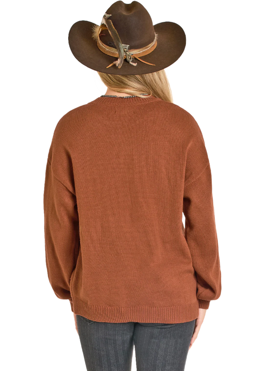 Rock & Roll West Desperado Horseshoe Knit Sweater