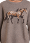 Rock & Roll Denim Heathered Horse Sweater