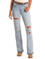 Rock & Roll High Rise Light Wash Distressed Bootcut Jeans