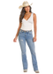 Rock & Roll Medium Wash Distressed Bootcut High Rise Jeans