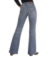 Rock & Roll Denim High Rise Signature Embroidered Trousers