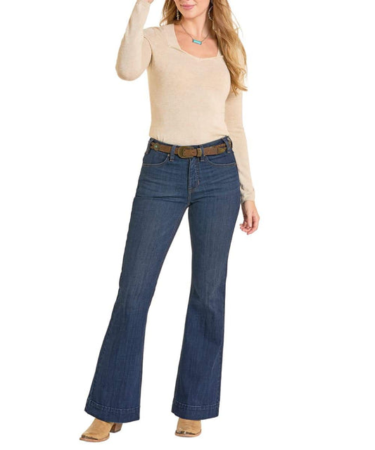 Rock & Roll Denim Boot Stitch Trouser Jean
