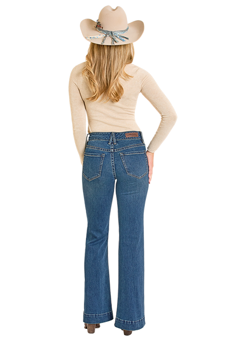 Rock & Roll Medium Wash Snap Pocket Trouser