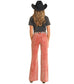 Rock & Roll Rust High Rise Bargain Bell Button Wide Leg Jean