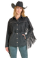Rock & Roll Denim Microsuede Fringe Jacket