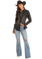 Panhandle Slim Black Denim Western Snap Shirt