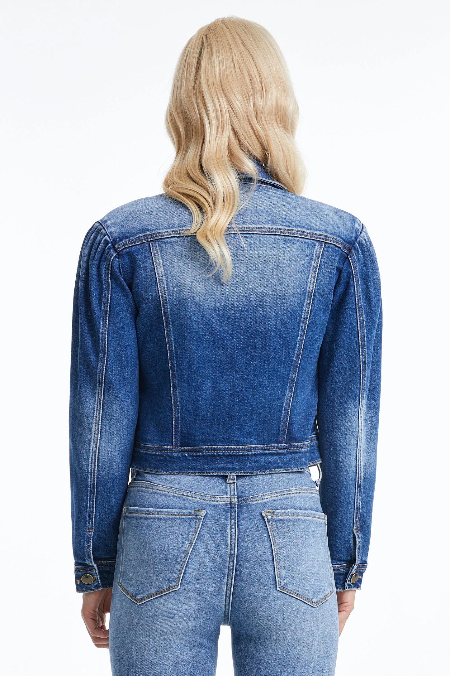 Bayeas Puffy Sleeve Denim Jacket