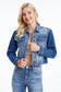 Bayeas Puffy Sleeve Denim Jacket