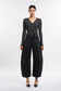 Bayeas Katia Tailored Barrel Leg Denim Jeans in Black