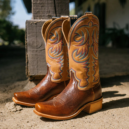 Hyer Men's Hays Brown Bison Cowboy Boot