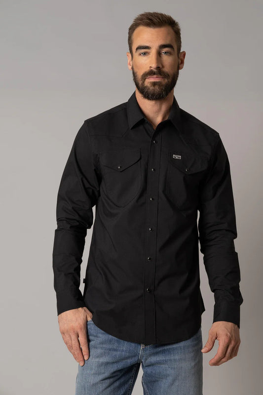 Kimes Ranch Blackout Dress Shirt in Black