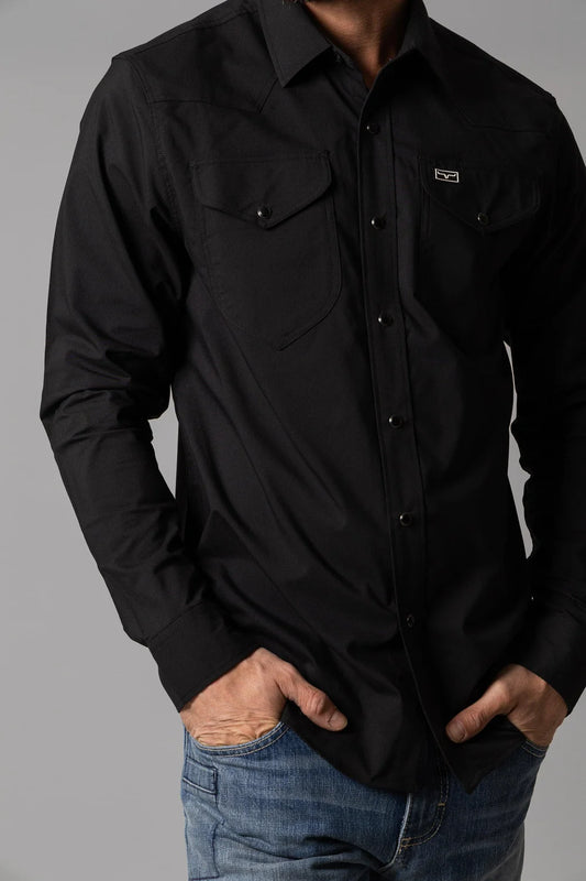 Kimes Ranch Blackout Dress Shirt in Black
