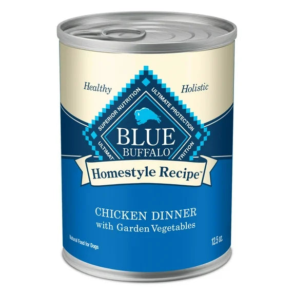 Blue Homestyle Recipe Chicken Dinner with Garden Vegetables