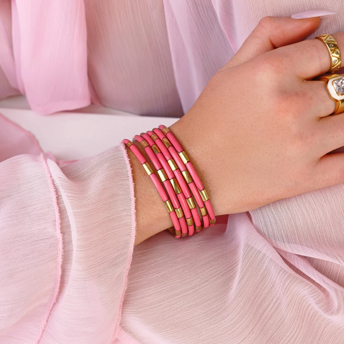 Blush Veda Bangles -Set of 6