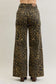 Judy Blue High Waist Retro Leopard Wide Leg Jeans
