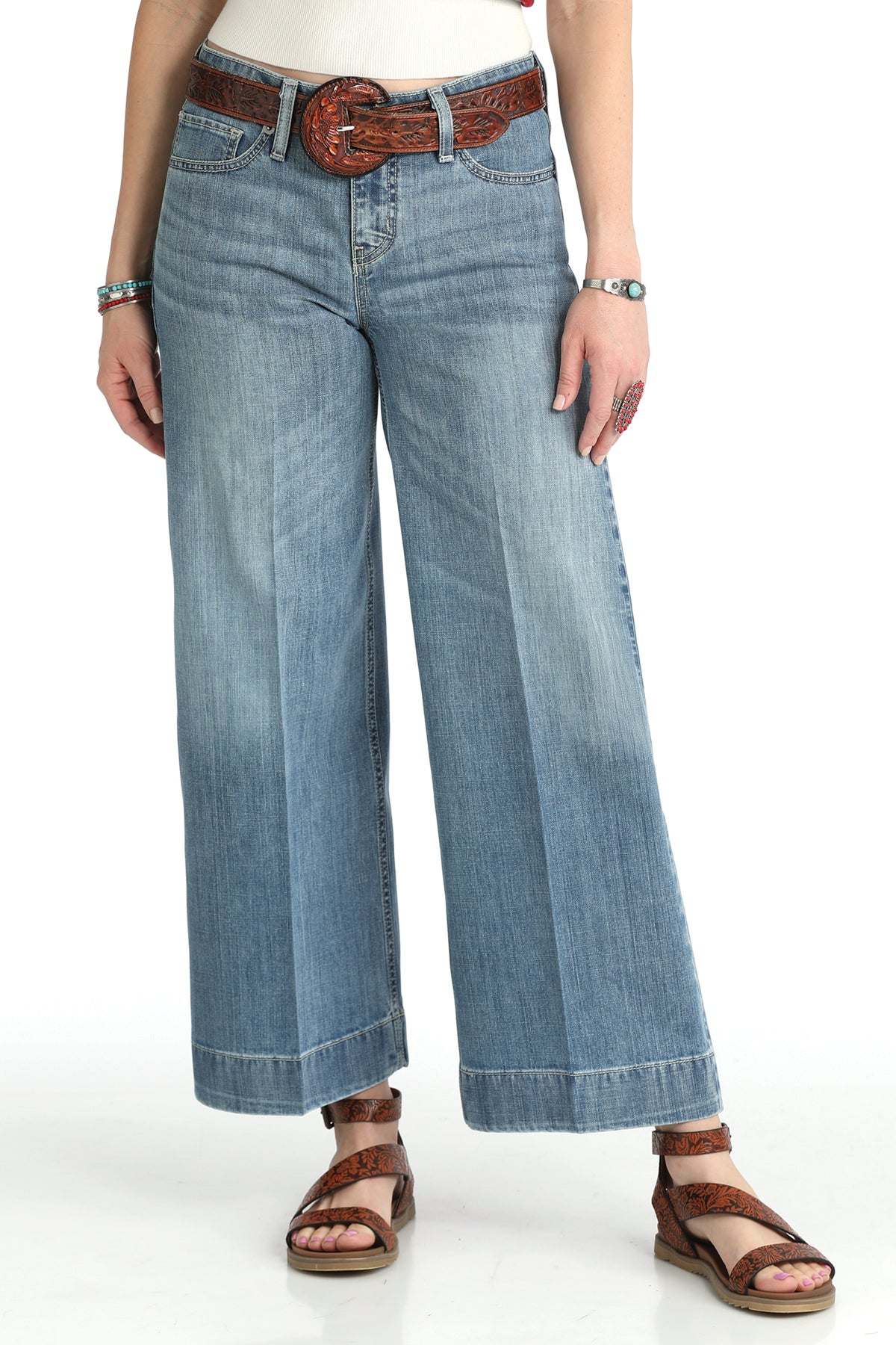 Cruel Denim Hannah Cropped Wide Leg Jeans