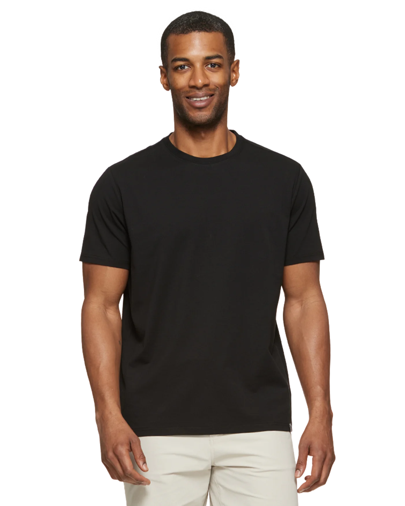 Flag & Anthem Essential Stretch Comfort Crewneck Tee in Black