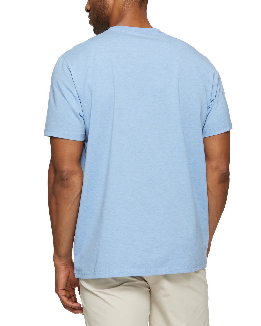 Flag & Anthem Essential Stretch Comfort Crewneck Tee in Light Blue Heather