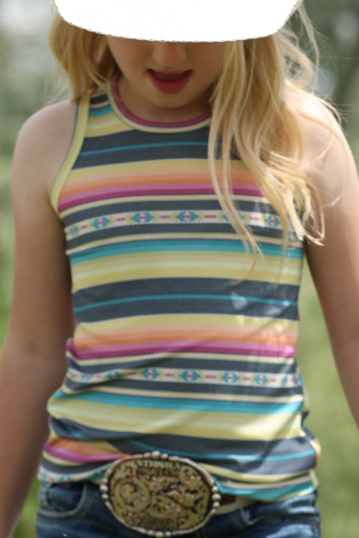 Cruel Denim Girl's Rib Knit Serape Tank