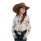 Cinch Girl's Cream Cactus Print Button-Down Shirt