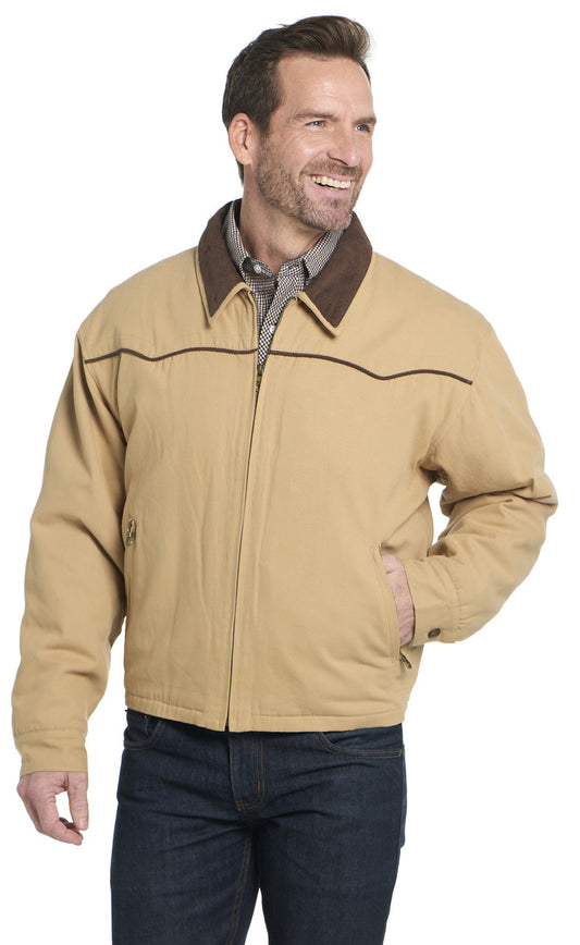 Cripple Creek Men's Canvas Ranch Jacket with Concealed Carry Pocket