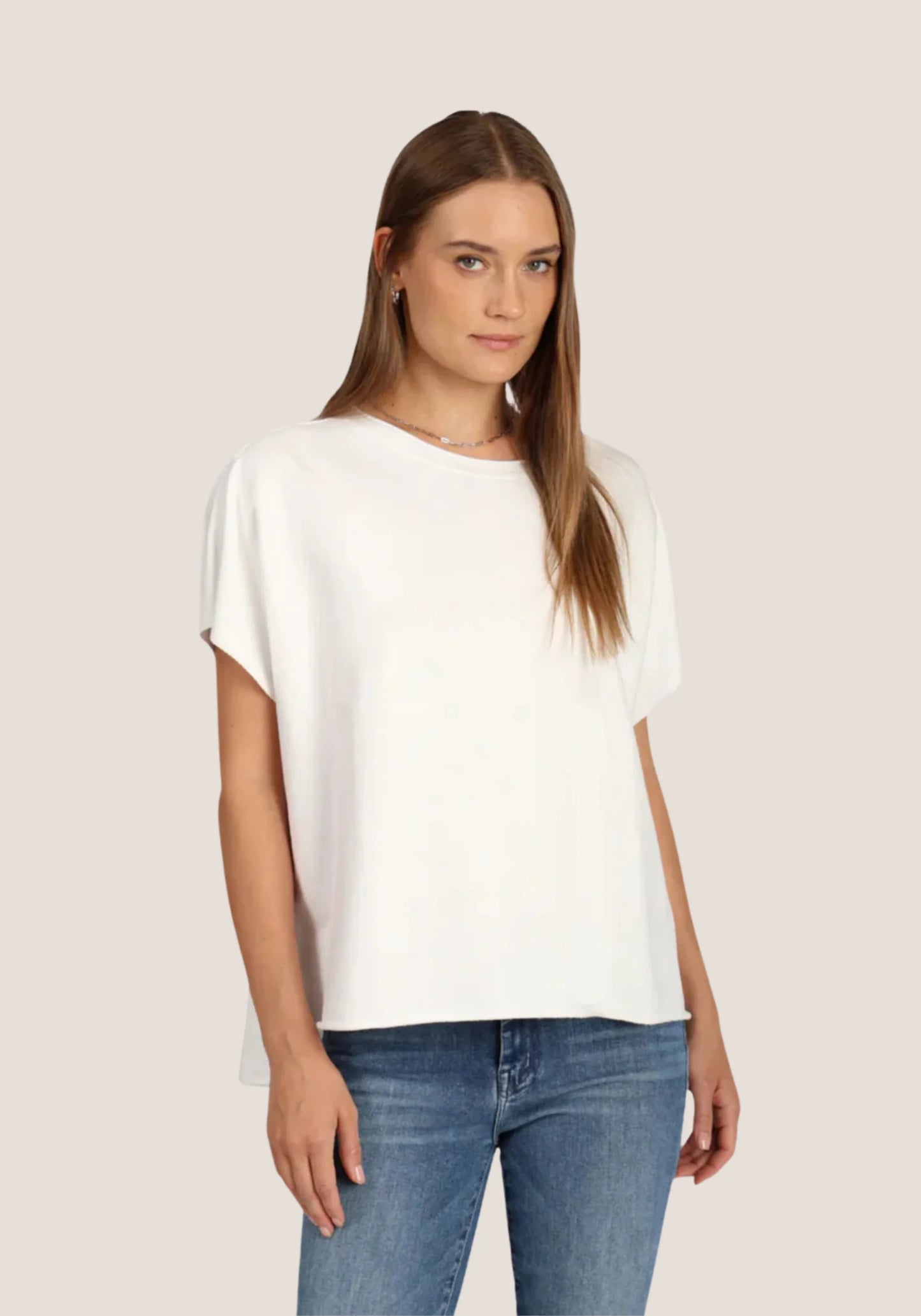 Dylan Caplet Top in White