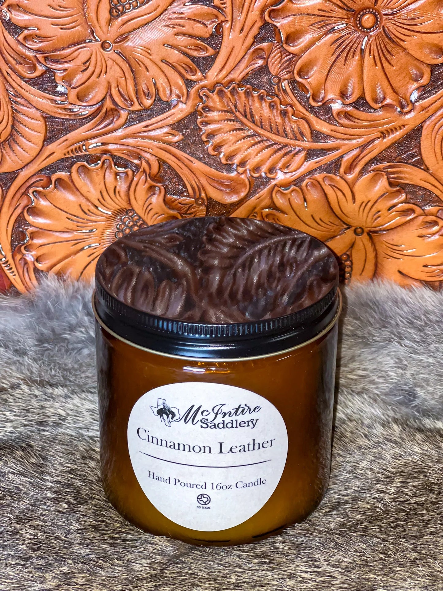 McIntire Saddlery Cinnamon Leather Candle