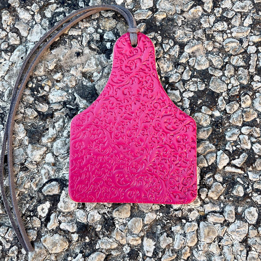 Callahan Leather Co. Scroll Cow Tag Freshie