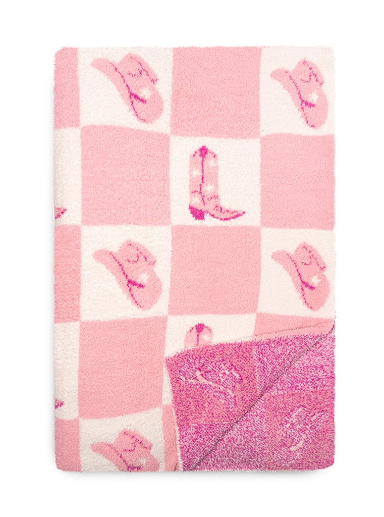Pink Rodeo Checkered Blanket