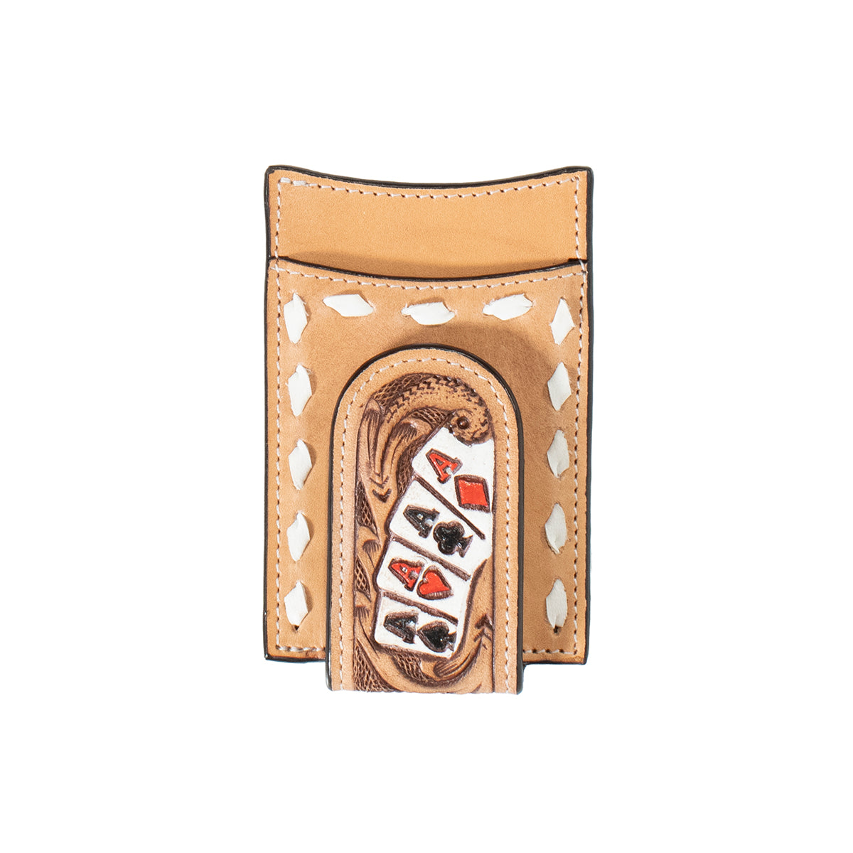 3D Mens Hand Painted Ace Cards Money Clip