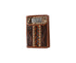 3D Brown Braided Horsehair Trifold Style Wallet