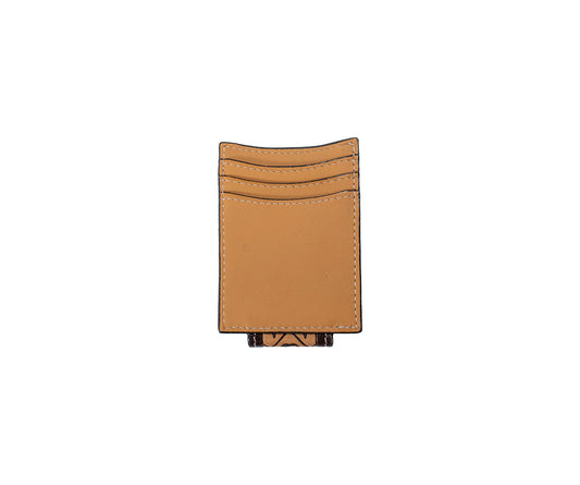 3D Brown Card Suits Money Clip Wallet