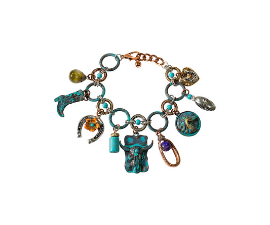 Silver Strike Western Charms Bracelet