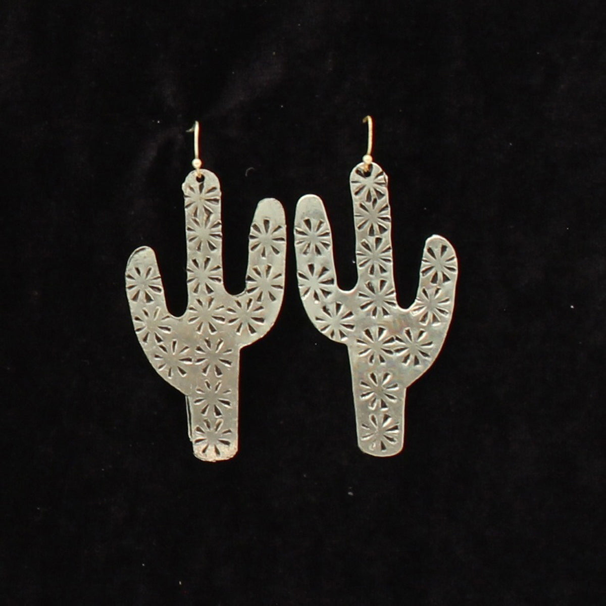 Silver Strike Silver Floral Cactus Earrings