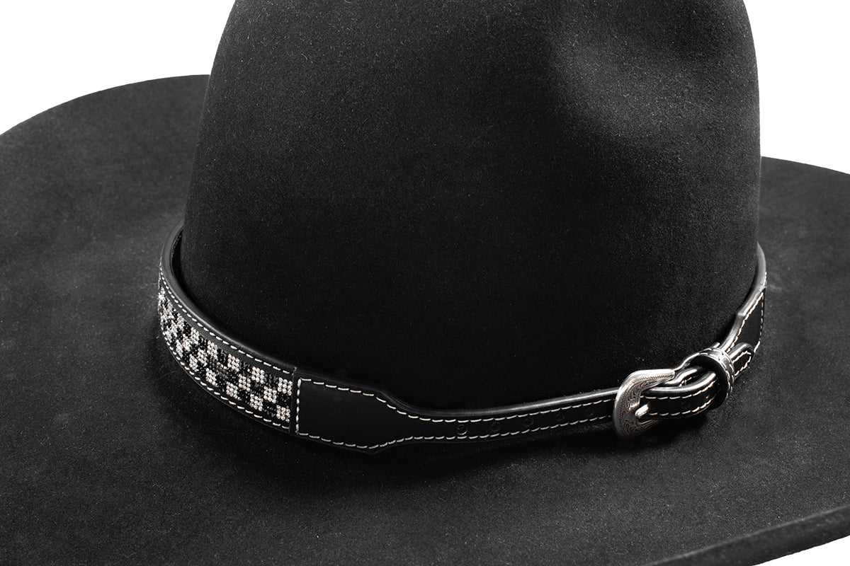 3D 7/8" Resin Checkered Hatband