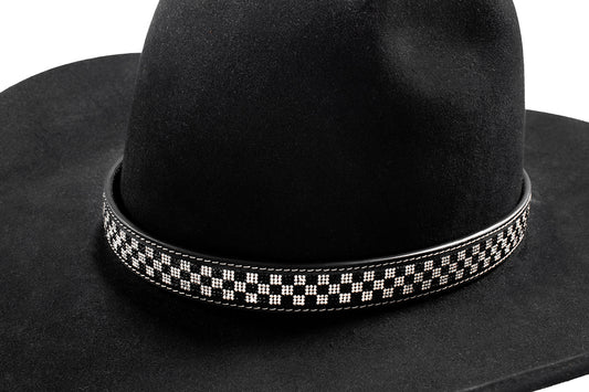 3D 7/8" Resin Checkered Hatband