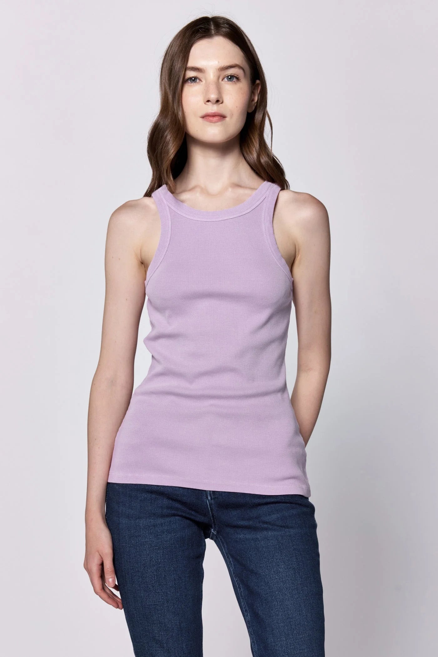 Dear John Tamia Racer Tank in Orchid Bloom