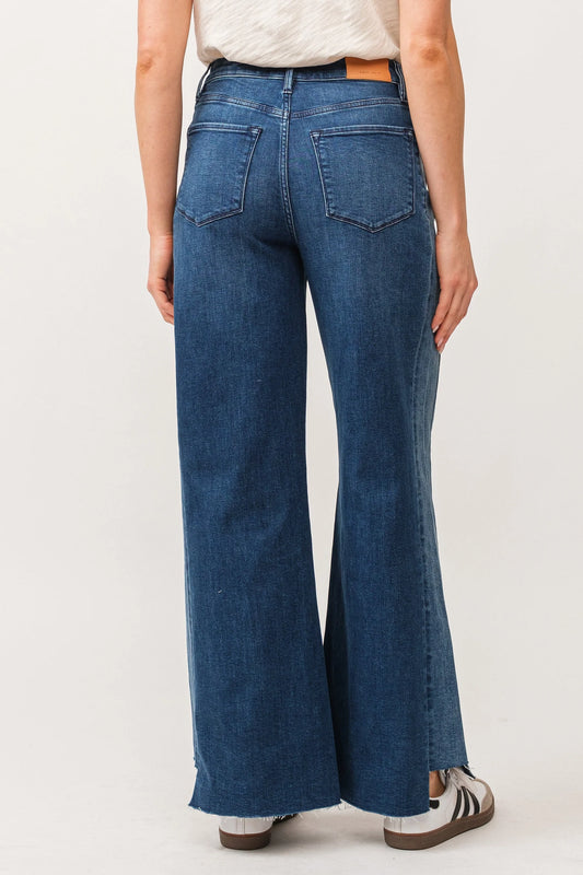 Dear John Fiona High Rise Wide Leg Jeans in Arctic Blue