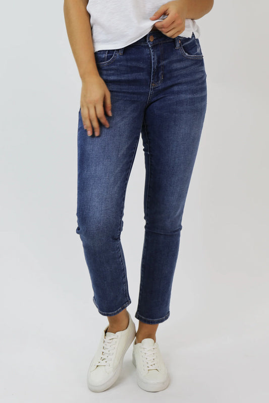 Dear John Blaire High Rise Ankle Slim Straight Jeans