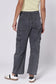 Dear John Lasso High Rise Cropped Baggy Fit Pants in Charcoal