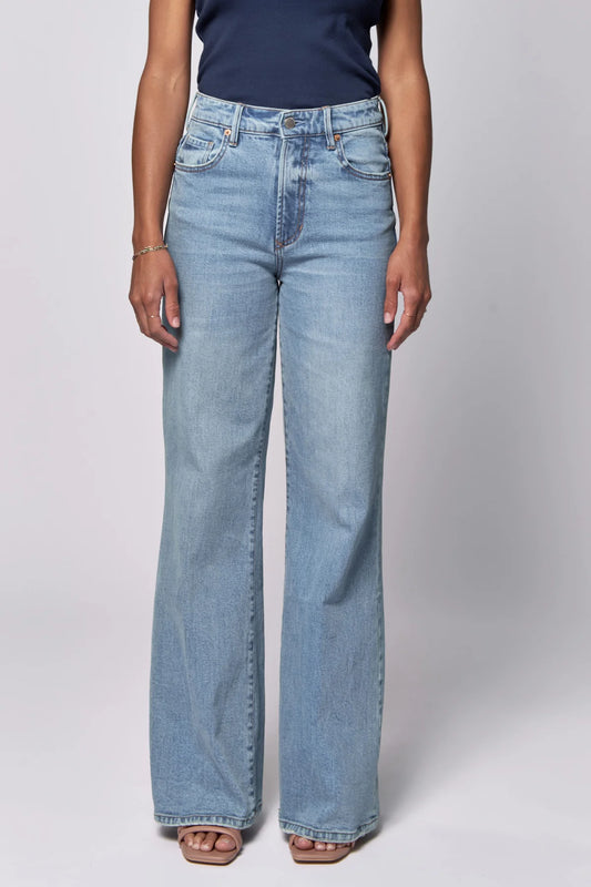 Dear John Denim Fiona Wide Leg Jean in Vintage Flow